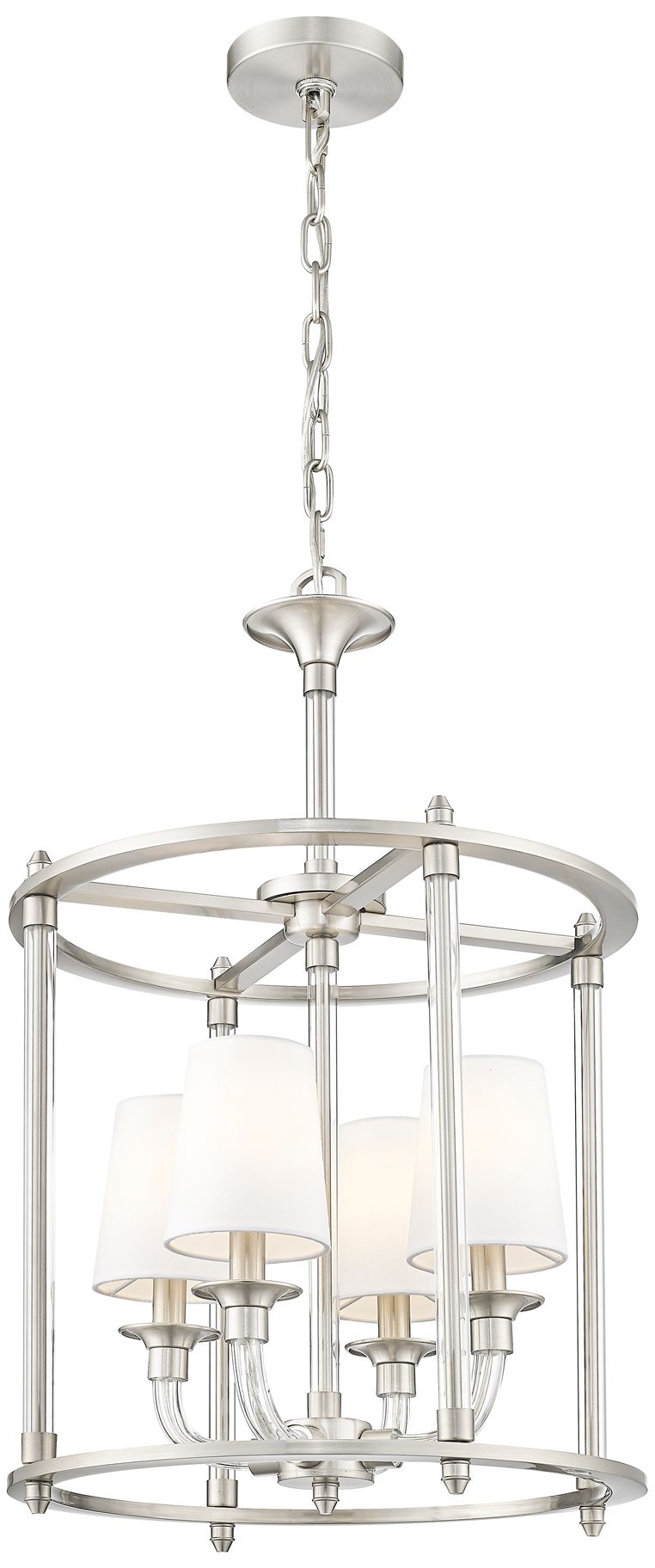 Image 2 Katerina by Z-Lite Brushed Nickel 16 inch 4 Light Chandelier more views