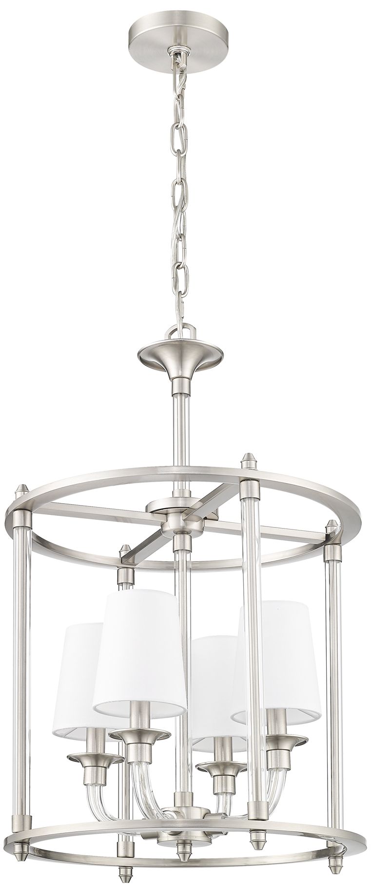 Image 5 Katerina by Z-Lite Brushed Nickel 16 inch 4 Light Chandelier more views