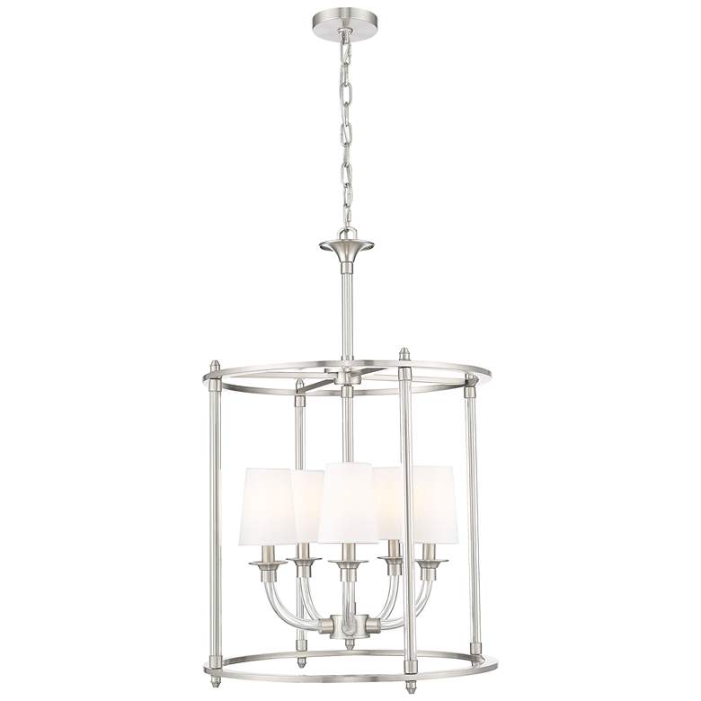 Image 1 Katerina by Z-Lite Brushed Nickel 20 inch 5 Light Chandelier