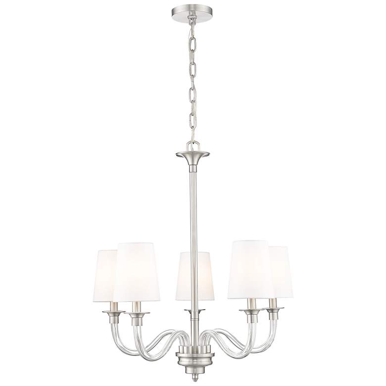 Image 1 Katerina by Z-Lite Brushed Nickel 24 inch 5 Light Chandelier