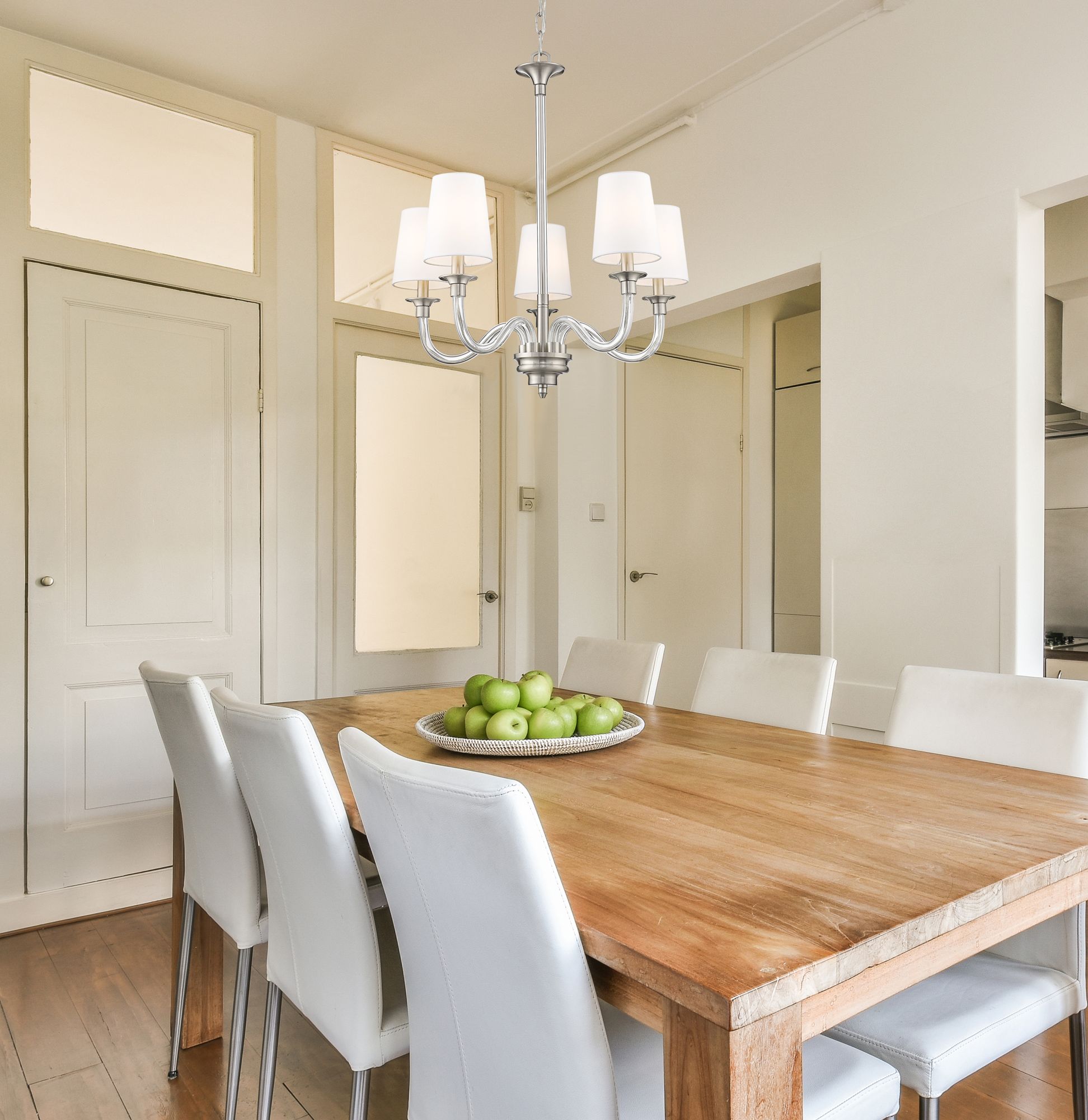 Image 7 Katerina by Z-Lite Brushed Nickel 24 inch 5 Light Chandelier more views