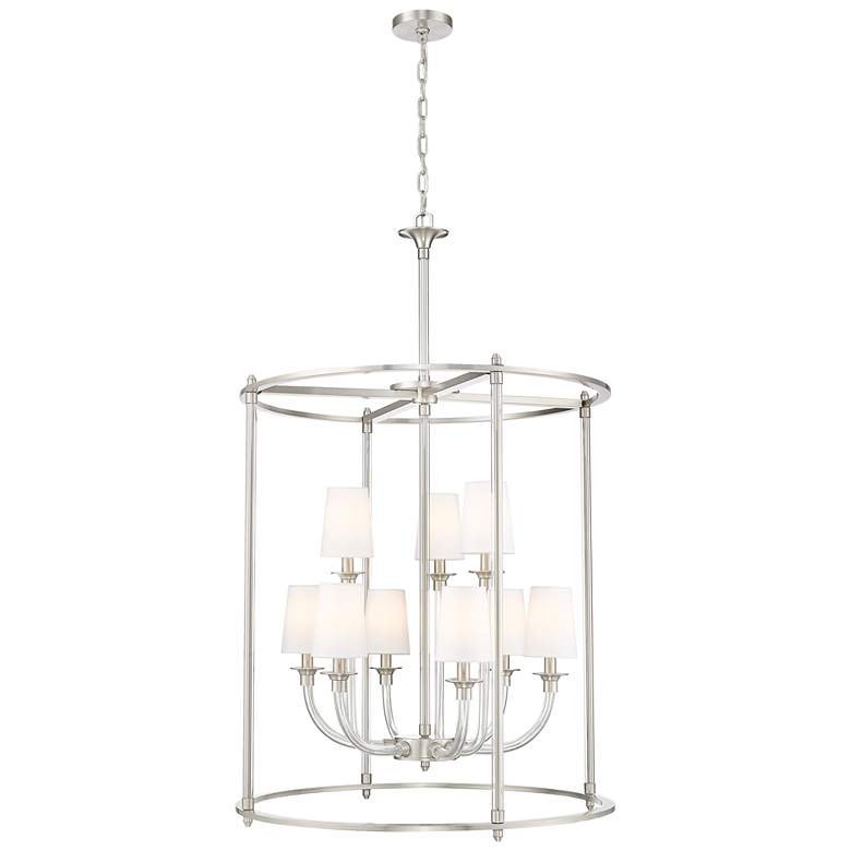 Image 1 Katerina by Z-Lite Brushed Nickel 28 inch 9 Light Chandelier