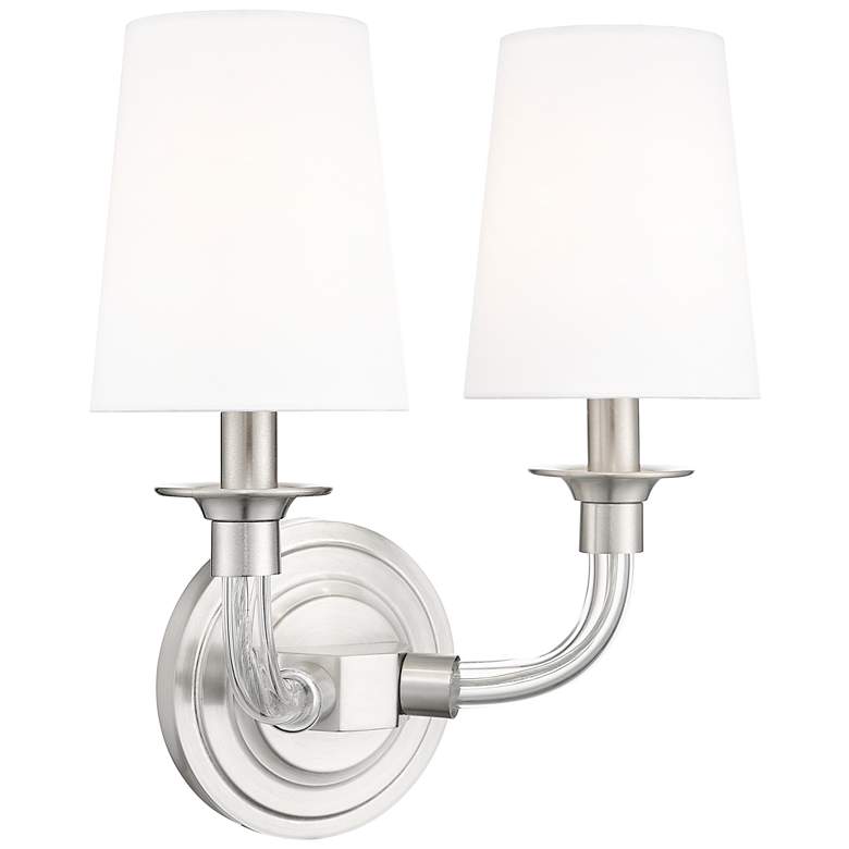 Image 1 Katerina by Z-Lite Brushed Nickel 6.5 inch 2 Light Wall Sconce