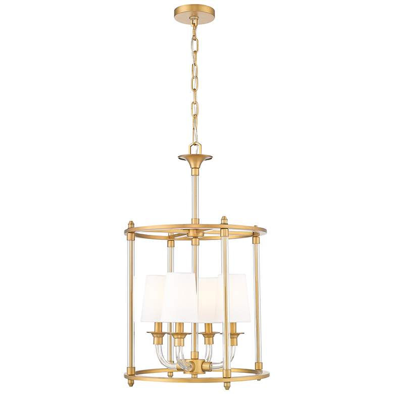 Image 1 Katerina by Z-Lite Rubbed Brass 16 inch 4 Light Chandelier