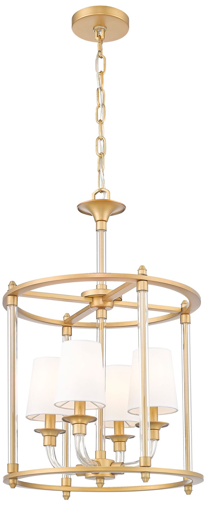 Image 2 Katerina by Z-Lite Rubbed Brass 16 inch 4 Light Chandelier more views