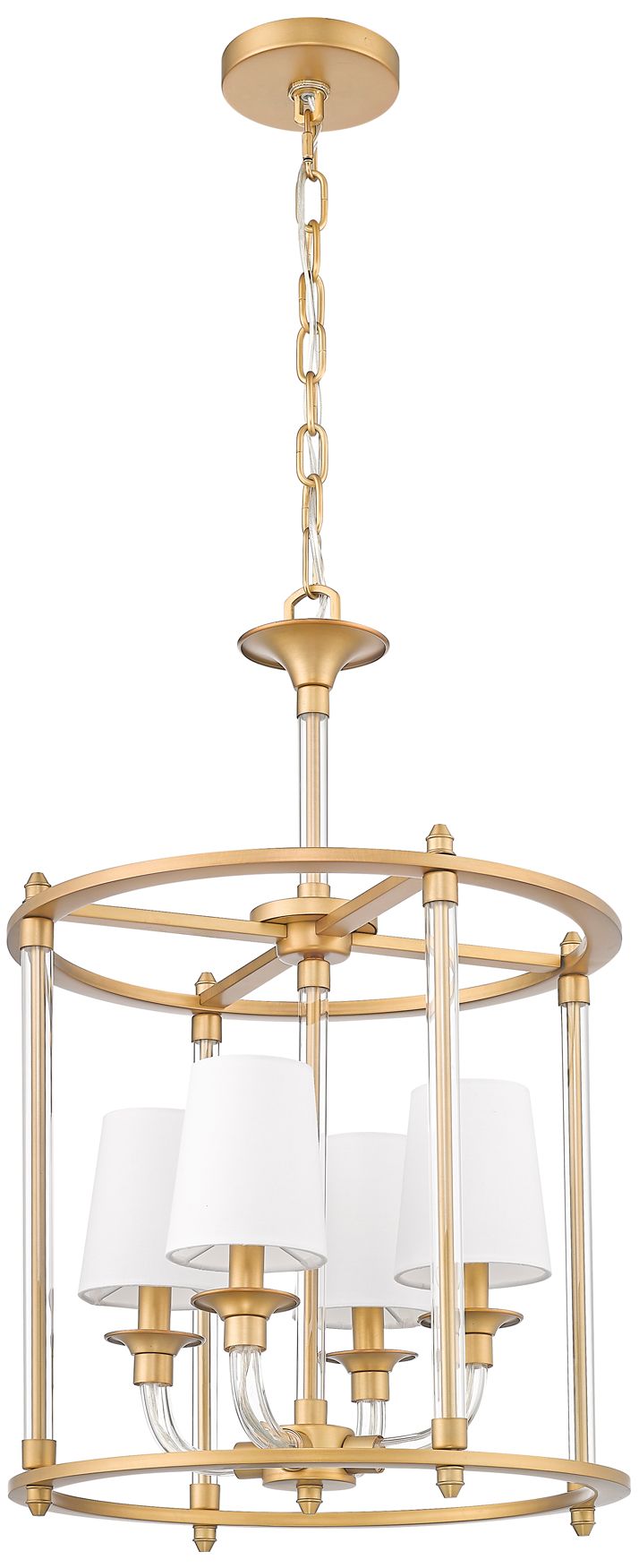 Image 5 Katerina by Z-Lite Rubbed Brass 16 inch 4 Light Chandelier more views