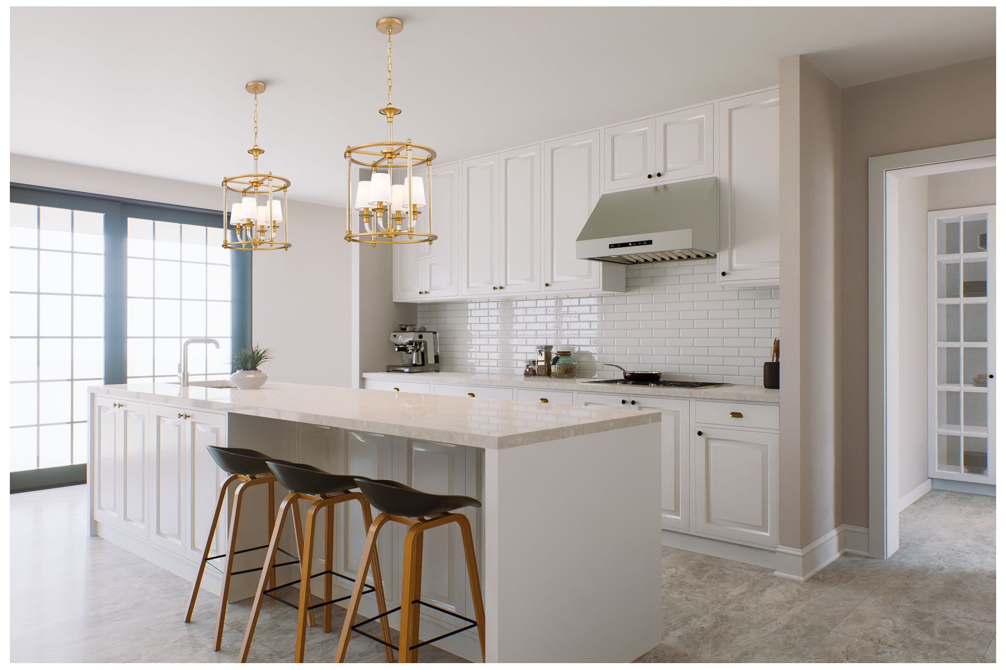 Image 6 Katerina by Z-Lite Rubbed Brass 16 inch 4 Light Chandelier more views