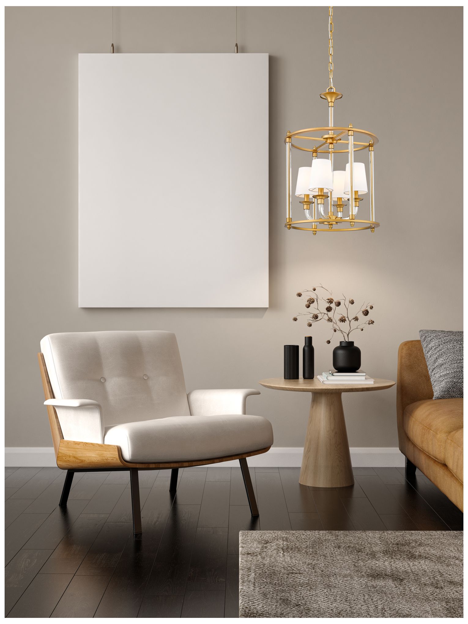 Image 7 Katerina by Z-Lite Rubbed Brass 16 inch 4 Light Chandelier more views