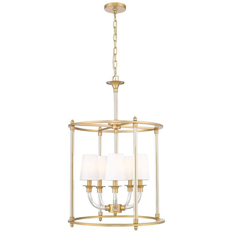 Image 1 Katerina by Z-Lite Rubbed Brass 20 inch 5 Light Chandelier