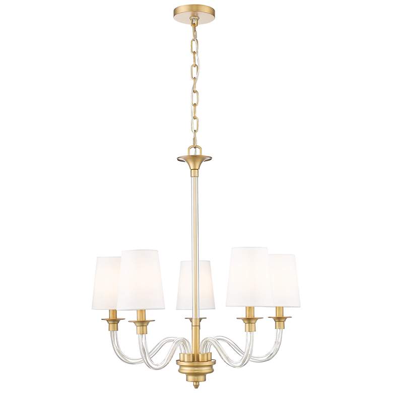Image 1 Katerina by Z-Lite Rubbed Brass 24 inch 5 Light Chandelier