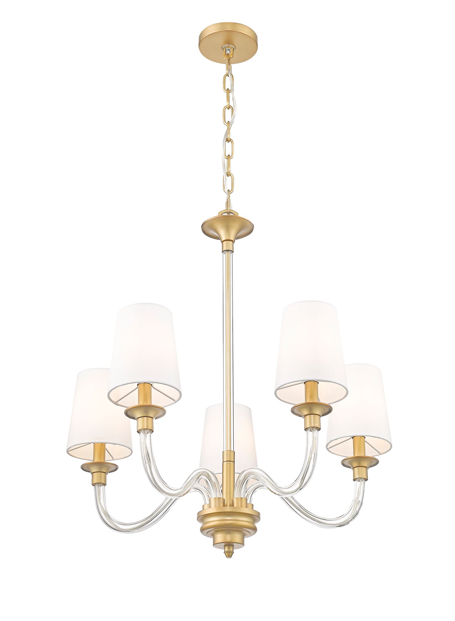 Image 4 Katerina by Z-Lite Rubbed Brass 24 inch 5 Light Chandelier more views