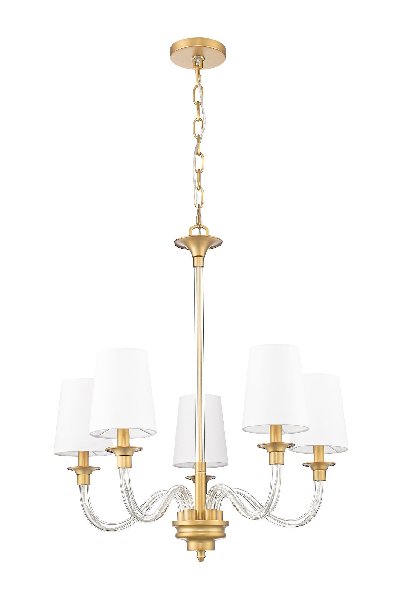 Image 5 Katerina by Z-Lite Rubbed Brass 24 inch 5 Light Chandelier more views