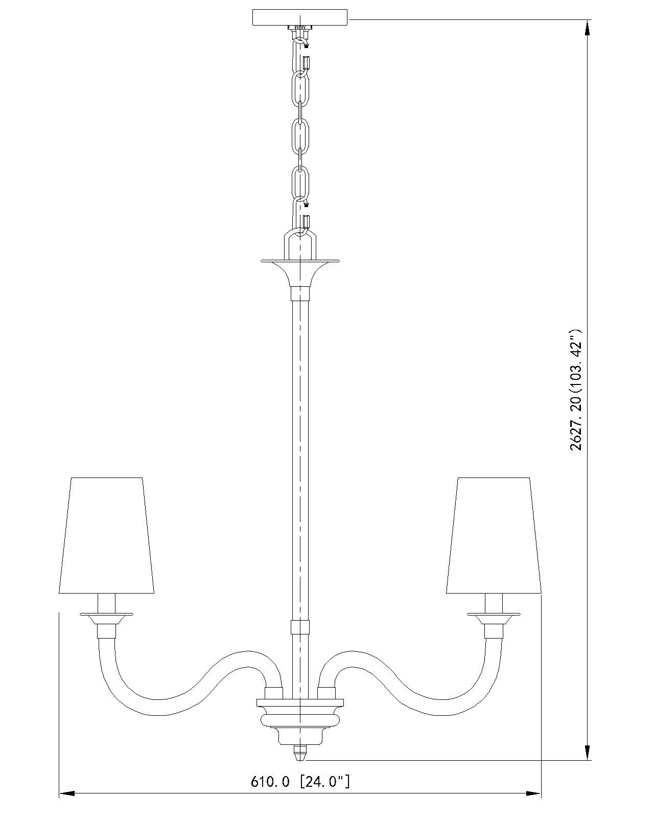 Katerina by Z-Lite Rubbed Brass 24 inch 5 Light Chandelier