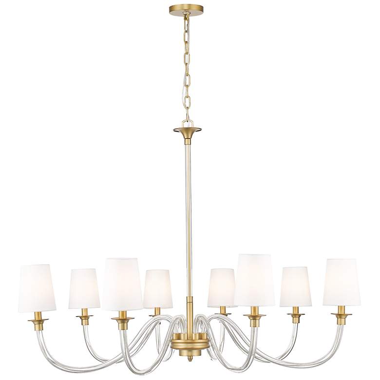 Image 1 Katerina by Z-Lite Rubbed Brass 46 inch 8 Light Chandelier