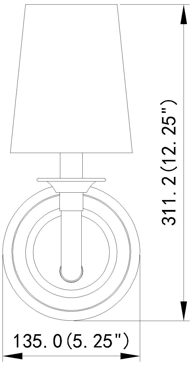 Katerina by Z-Lite Rubbed Brass 6.5 inch 1 Light Wall Sconce