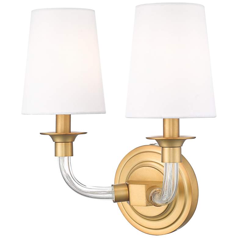 Image 2 Katerina by Z-Lite Rubbed Brass 6.5 inch 2 Light Wall Sconce