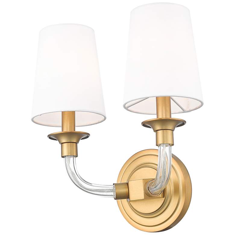 Image 5 Katerina by Z-Lite Rubbed Brass 6.5 inch 2 Light Wall Sconce more views