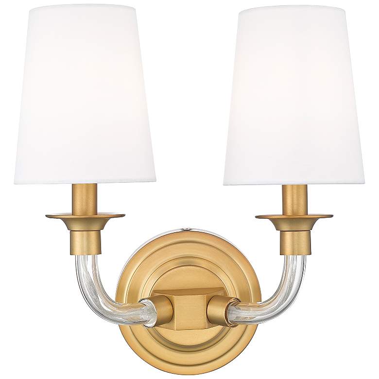 Image 6 Katerina by Z-Lite Rubbed Brass 6.5 inch 2 Light Wall Sconce more views