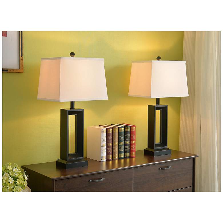 Image 7 Katherine 27.5" Black High Lamp Set of 2 more views