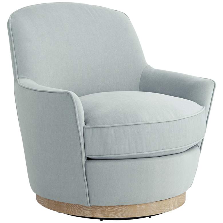 Image 2 Kathleen Peyton Light Blue Swivel Accent Chair