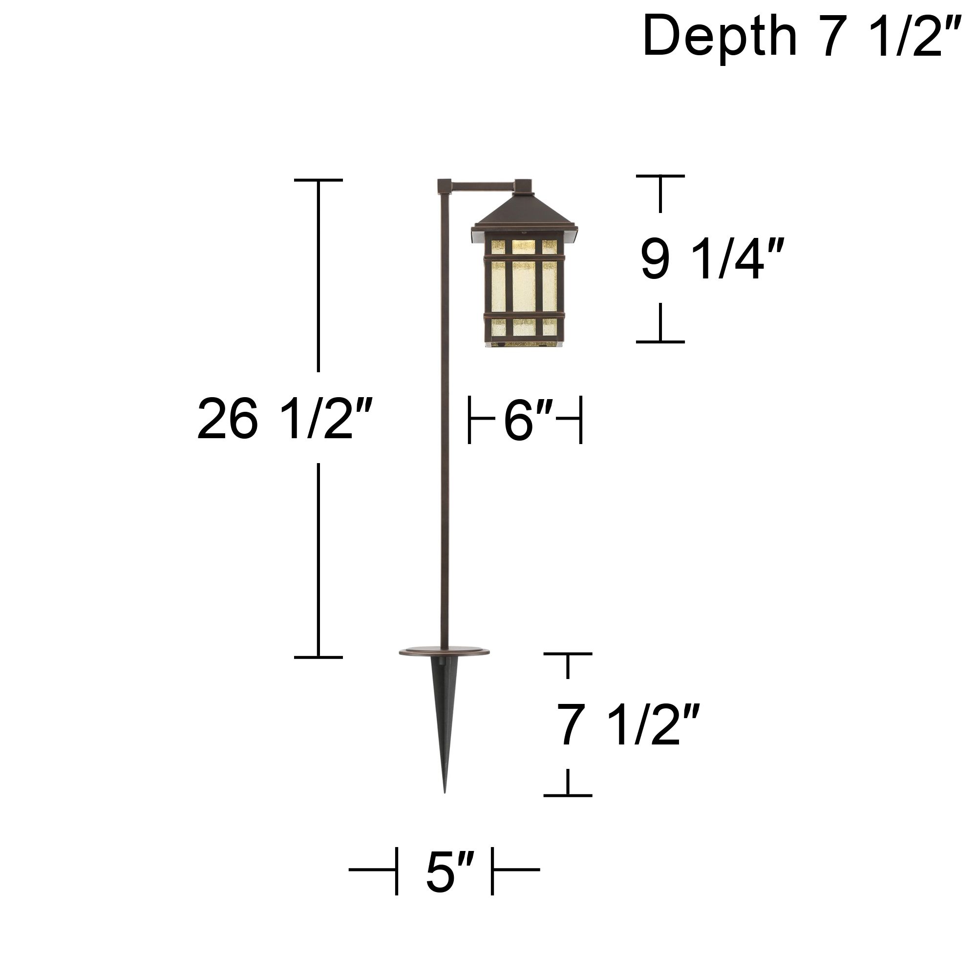 Kathy Ireland 26 1/2" High Bronze LED Landscape Path Lights Set of 2 83D66 Lamps Plus