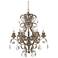 Kathy Ireland 30" Metallic Silver and Crystal Traditional Chandelier