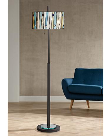 Kathy Ireland 63 1/2" Appalachian Spirit Tiffany-Style Floor Lamp