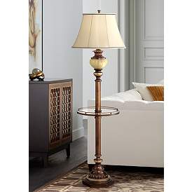 Image2 of Kathy Ireland 65" High Night Light Glass Tray Table Floor Lamp