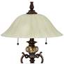 Kathy Ireland Amor 26" Bronze and Glass Accent Lamp with Dimmer