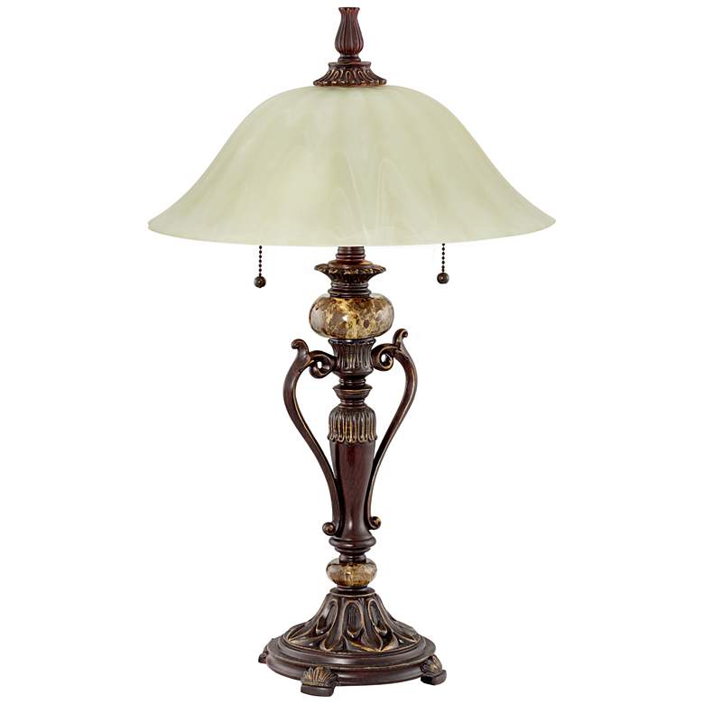 Image 4 Kathy Ireland Amor 26 inch High Bronze Traditional Table Lamps Set of 2 more views