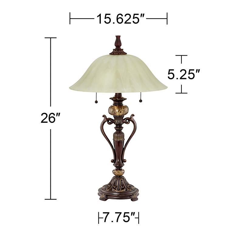 Image 6 Kathy Ireland Amor 26" High Bronze Traditional Table Lamps Set of 2 more views