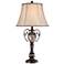 Kathy Ireland Belvedere Manor 30 1/2" Faux Marble and Bronze Lamp