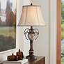 Kathy Ireland Belvedere Manor 30 1/2" Faux Marble and Bronze Lamp