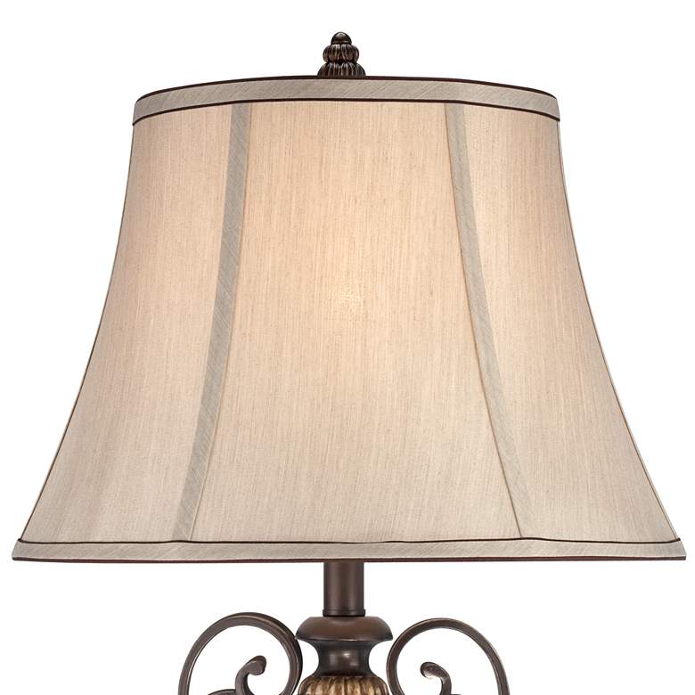 Image 3 Kathy Ireland Belvedere Manor 30 1/2 inch Faux Marble and Bronze Lamp more views