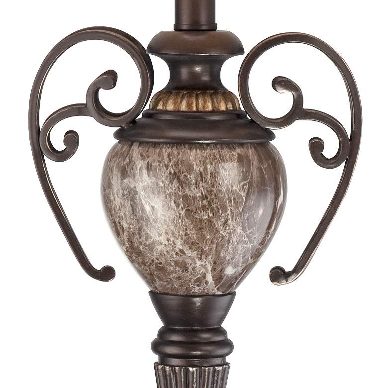 Image 4 Kathy Ireland Belvedere Manor 30 1/2" Faux Marble and Bronze Lamp more views