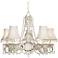 Kathy Ireland Chateau de Conde 26" Classic White Five Light Chandelier