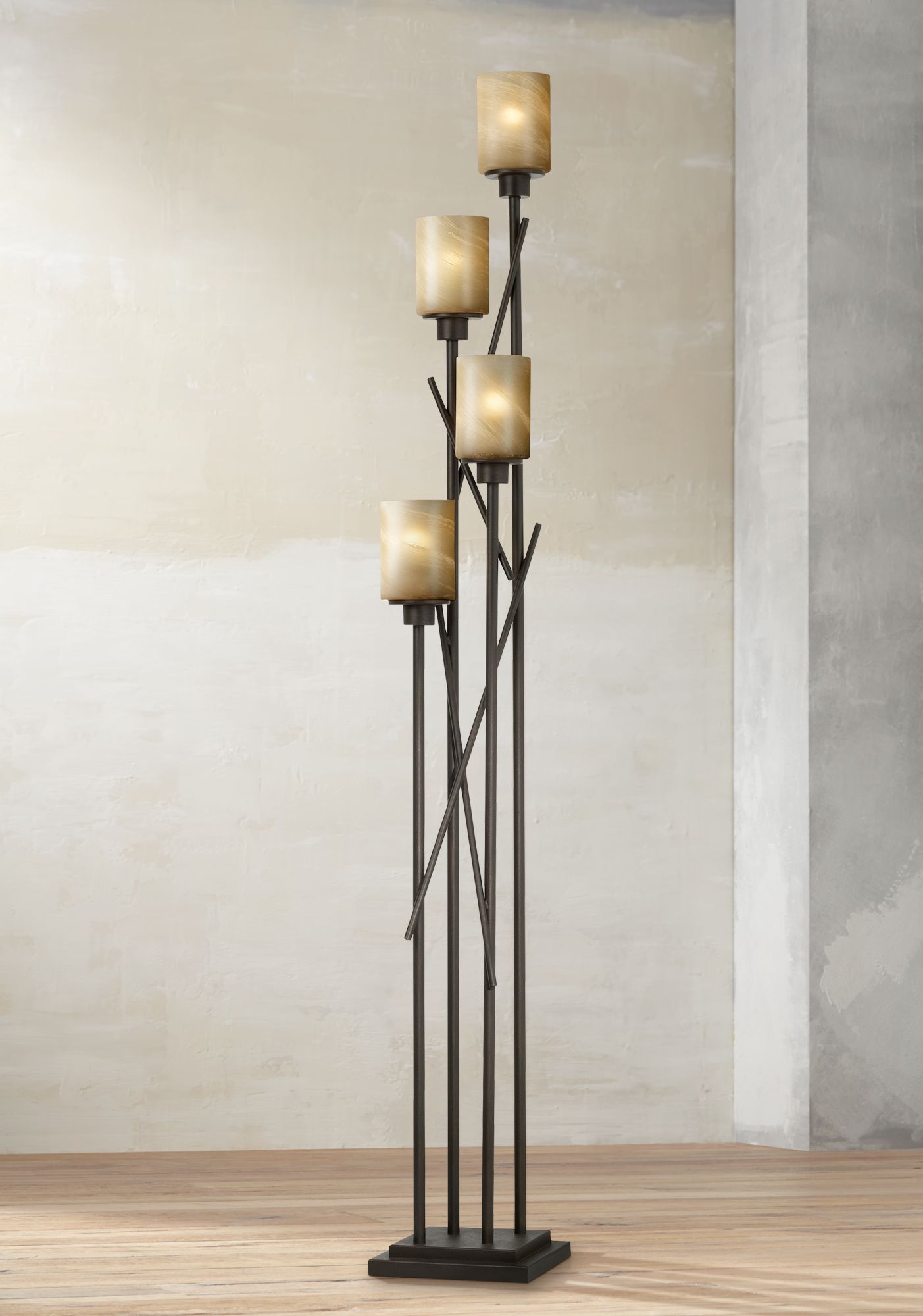 Kathy Ireland City Crossings 73 1/2" 4Light Uplight Floor Lamp 