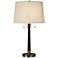 Kathy Ireland City Heights 29" High Black and Brass Finish Table Lamp