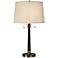 Kathy Ireland City Heights 29" High Black and Brass Finish Table Lamp