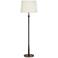 Kathy Ireland City Heights 59" High Black and Brass Floor Lamp