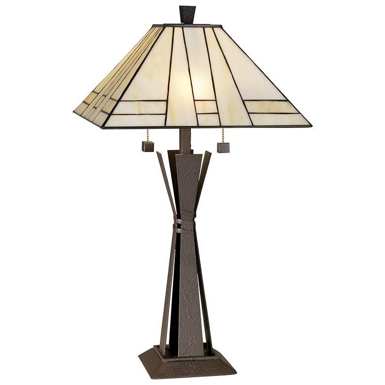 Kathy Ireland Citycraft Mission Tiffany-Style Table Lamp