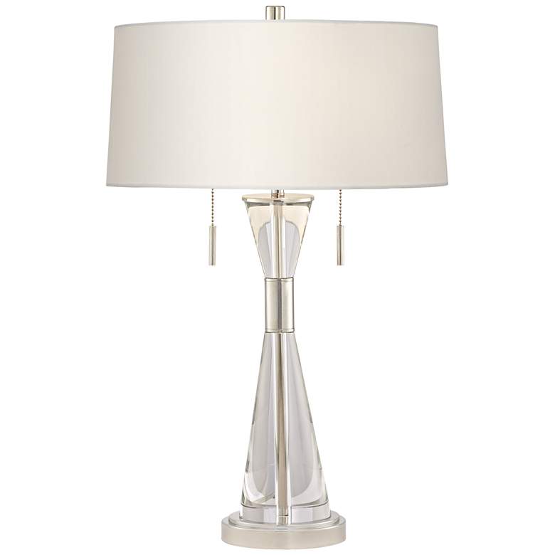 Image 2 Kathy Ireland Crystal Carriage Clear Funnel Table Lamp