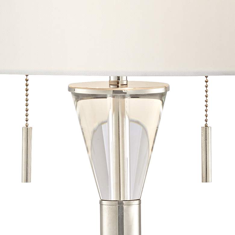 Image 3 Kathy Ireland Crystal Carriage Clear Funnel Table Lamp more views