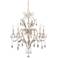 Kathy Ireland Devon 5-Light Antique White Crystal Chandelier