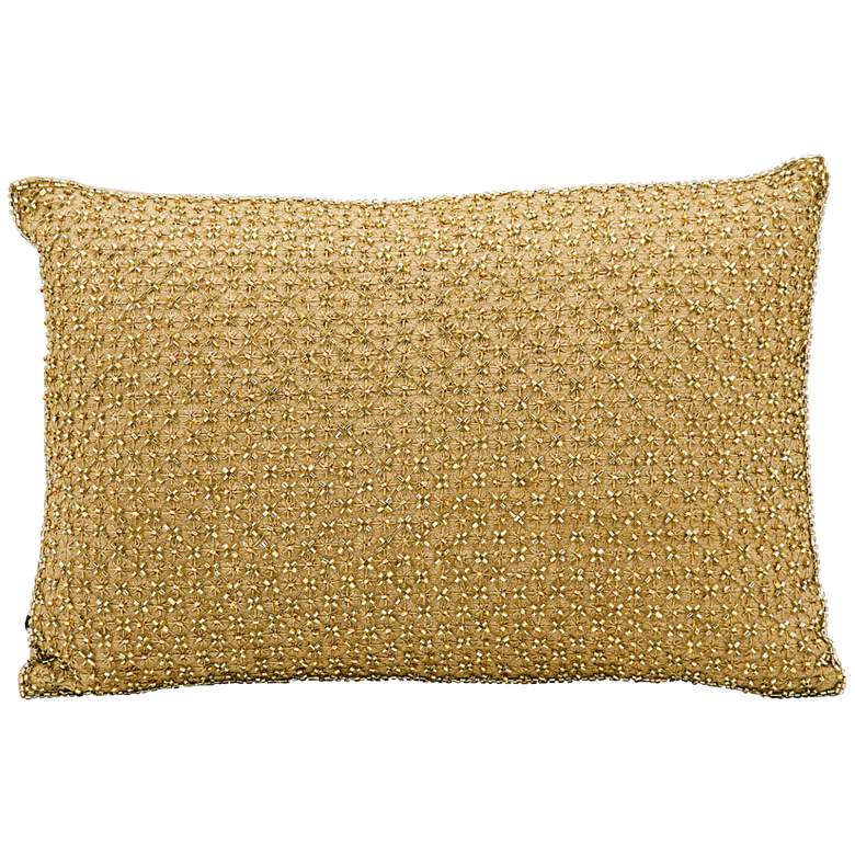Image 1 Kathy Ireland Elegance 10 inch x 14 inch Gold Pillow
