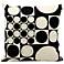 Kathy Ireland Endless 18" Square Black and Ivory Pillow