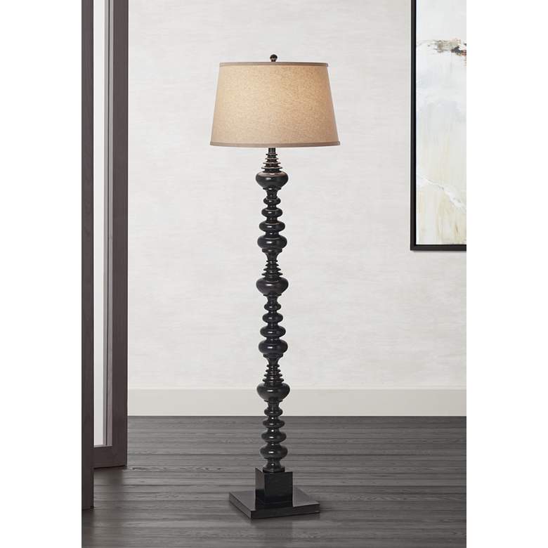 Image 1 Kathy Ireland Essentials 61 1/4 inch High Spiral Floor Lamp