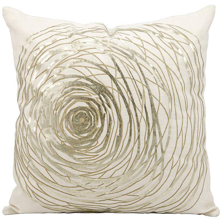 Image 1 Kathy Ireland Eternity 19 inch Square White Pillow