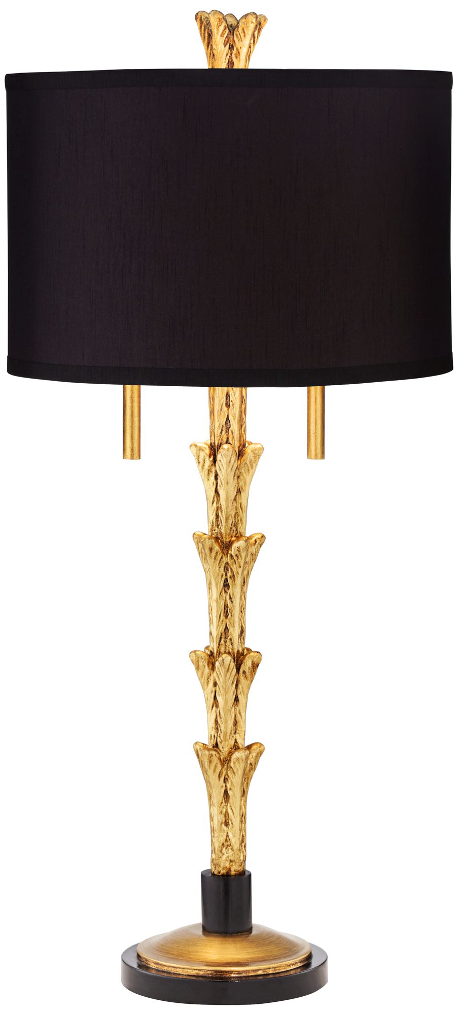 Kathy Ireland Glamour Gold Leaf Table Lamp