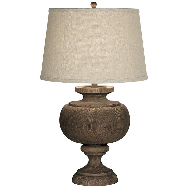 Image 2 Kathy Ireland Grand Maison 30 inch Faux Wood Traditional Table Lamp